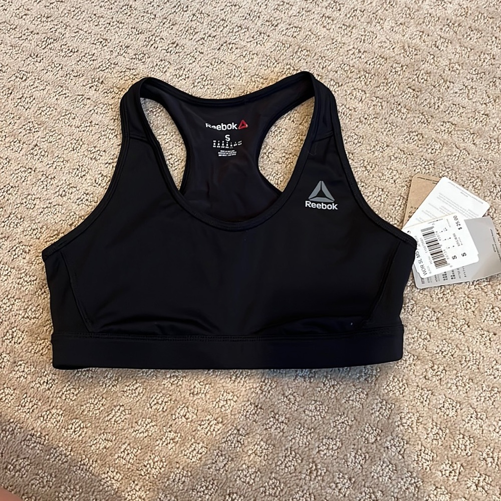 NWT Reebok Black Sports Bra Size Small